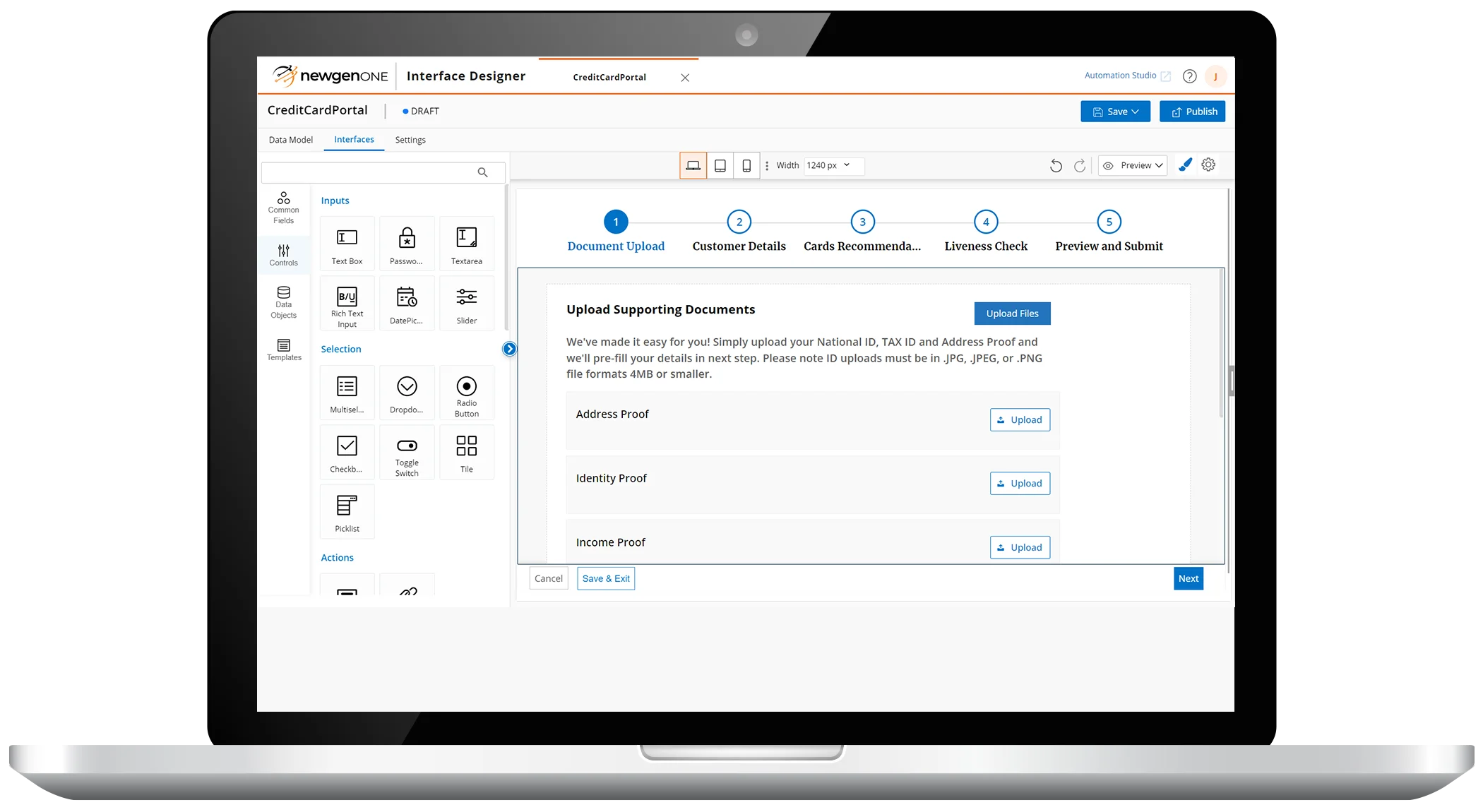 Low code application development